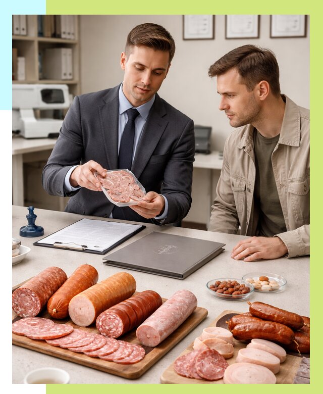 Сертификация колбасных изделий в Кимрах от 7829 р. | Алешин-Кмы